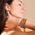 Braise incandescente | Argent | Bracelet en macramé en verre Firefly